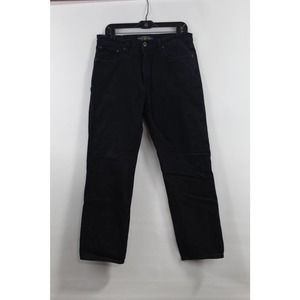 Distressed Lucky Brand 329 Classic Straight Black Denim Jeans 32x30
